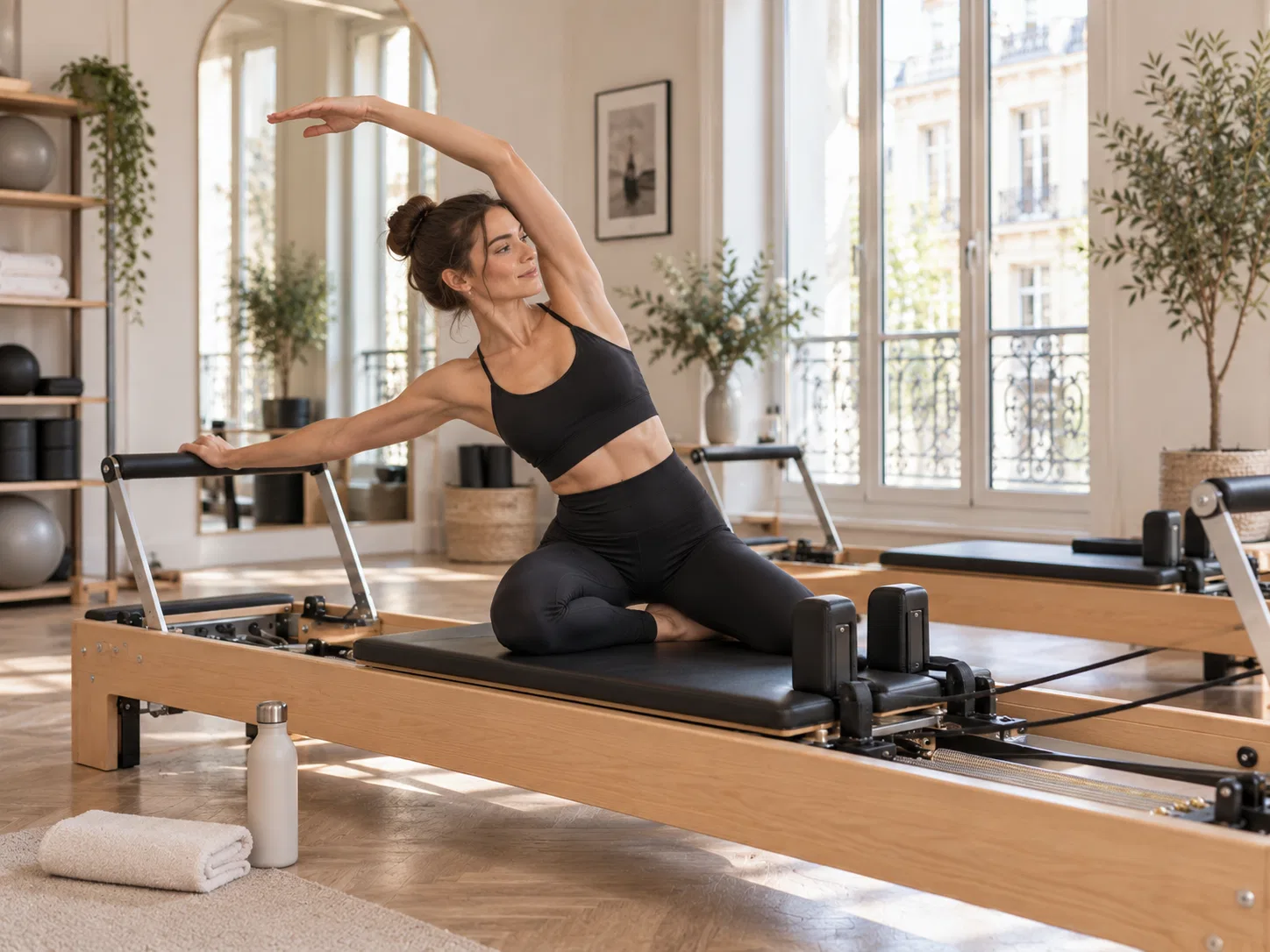 Pratique régulière du Pilates Reformer en studio