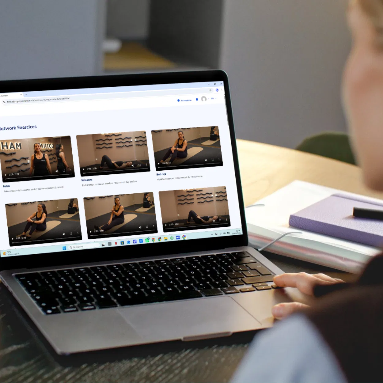 Plateforme vidéo de la formation Pilates Matwork Gotham Institut